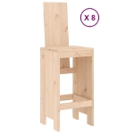Set Bar da Giardino 9 pz in Legno Massello di Pino