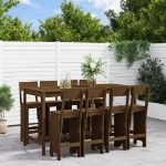 Set Bar da Giardino 9 pz ambra in Legno Massello di Pino