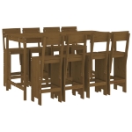 Set Bar da Giardino 9 pz ambra in Legno Massello di Pino