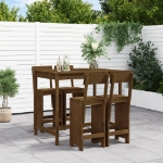 Set Bar da Giardino 5 pz ambra in Legno Massello di Pino
