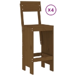 Set Bar da Giardino 5 pz ambra in Legno Massello di Pino