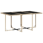 Set Pranzo da Giardino 11 pz con Cuscini Beige Misto Polyrattan
