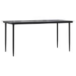 Set da Pranzo da Giardino 5pz con Cuscini in Polyrattan Marrone