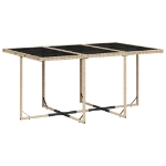 Set Pranzo da Giardino 11 pz con Cuscini Beige Misto Polyrattan