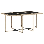 Set Pranzo da Giardino 11 pz con Cuscini Beige Misto Polyrattan