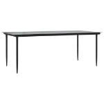 Set Pranzo da Giardino 9 pz con Cuscini Beige Misto Polyrattan