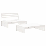 Set Salotto da Giardino 2 pz Bianco in Legno Massello di Pino