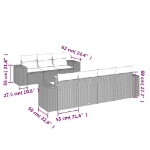 Set Divani da Giardino con Cuscini 8 pz Nero in Polyrattan