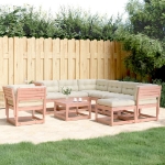 Set Divani Giardino 8 pz con Cuscini Legno Massello di Douglas