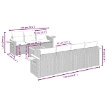 Set Divani da Giardino con Cuscini 8 pz Nero in Polyrattan