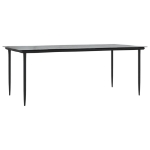 Set da Pranzo da Giardino 9 pz con Cuscini in Polyrattan Grigio
