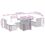 Set Divani da Giardino con Cuscini 8 pz Nero in Polyrattan