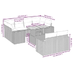 Set Divani da Giardino 11 pz con Cuscini Beige in Polyrattan