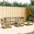Set Divani da Giardino 5 pz in Legno Impregnato di Pino