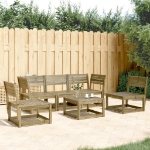 Set Divani da Giardino 5 pz in Legno Impregnato di Pino