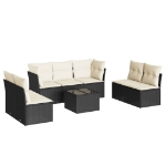 Set Divani da Giardino con Cuscini 8 pz Nero in Polyrattan