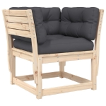 Set Divani Giardino 6 pz con Cuscini in Legno Massello di Pino