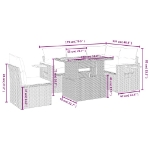 Set Divano da Giardino 6 pz con Cuscini Beige in Polyrattan