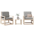 Set Salotto da Giardino 3 pz in Legno Massello di Pino