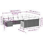 Set Divani da Giardino 11 pz con Cuscini in Polyrattan Nero