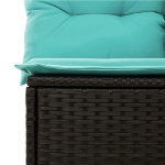 Set Divani da Giardino 10 pz con Cuscini Nero in Polyrattan