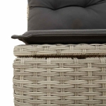 Set Divani da Giardino 11 pz con Cuscini in Polyrattan Grigio