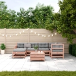 Set Divani Giardino 7 pz con Cuscini Legno Massello di Douglas