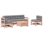 Set Divani Giardino 6 pz con Cuscini Legno Massello di Douglas