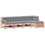 Set Divani Giardino 5 pz con Cuscini Legno Massello di Douglas