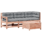 Set Divani Giardino 4 pz con Cuscini Legno Massello di Douglas