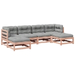 Set Divani Giardino 6 pz Cuscini Legno Massello Abete Douglas