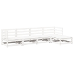 Set Salotto da Giardino 5 pz Bianco in Legno Massello di Pino