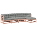 Set Divani Giardino 5 pz Cuscini Legno Massello Abete Douglas