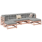 Set Divani da Giardino 6 pz in Legno Massello Abete Douglas