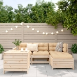 Set Divani da Giardino 5 pz in Legno Massello di Pino