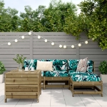 Set Divani da Giardino 5 pz in Legno Impregnato di Pino