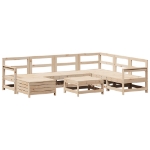 Set Divani da Giardino 8 pz in Legno Massello di Pino
