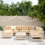 Set Divani da Giardino 8 pz in Legno Massello di Pino