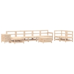 Set Divani da Giardino 10 pz in Legno Massello di Pino