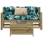 Set Divani da Giardino 3 pz in Legno Impregnato di Pino