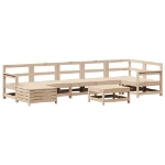 Set Divani da Giardino 8 pz in Legno Massello di Pino