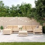 Set Divani da Giardino 8 pz in Legno Massello di Pino