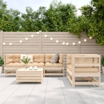 Set Divani da Giardino 6 pz in Legno Massello di Pino