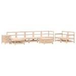 Set Divani da Giardino 10 pz in Legno Massello di Pino