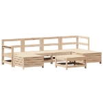Set Divani da Giardino 7 pz in Legno Massello di Pino