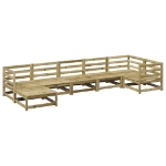 Set Divani da Giardino 7 pz in Legno Impregnato di Pino