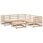 Set Divani da Giardino 6 pz in Legno Massello di Pino