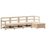 Set Divani da Giardino 5 pz in Legno Massello di Pino