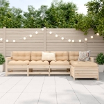 Set Divani da Giardino 5 pz in Legno Massello di Pino