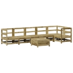 Set Divani da Giardino 7 pz in Legno Impregnato di Pino
